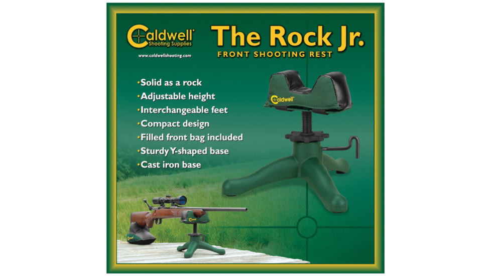 Caldwell Rock Jr Front Shooting Rest w/ Rubber and Metal Spike Feet 323225