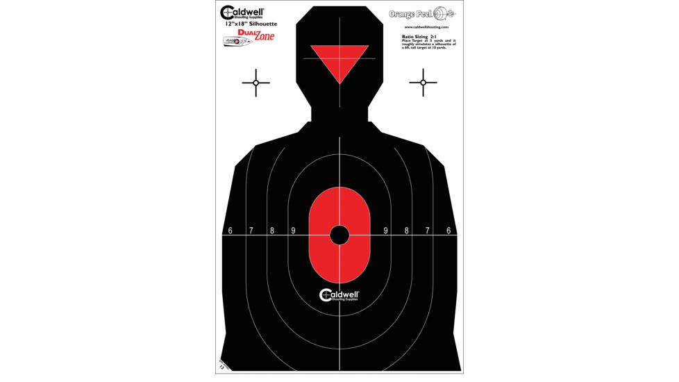 Caldwell Silhouette Dual Zone Target 8pk 308214