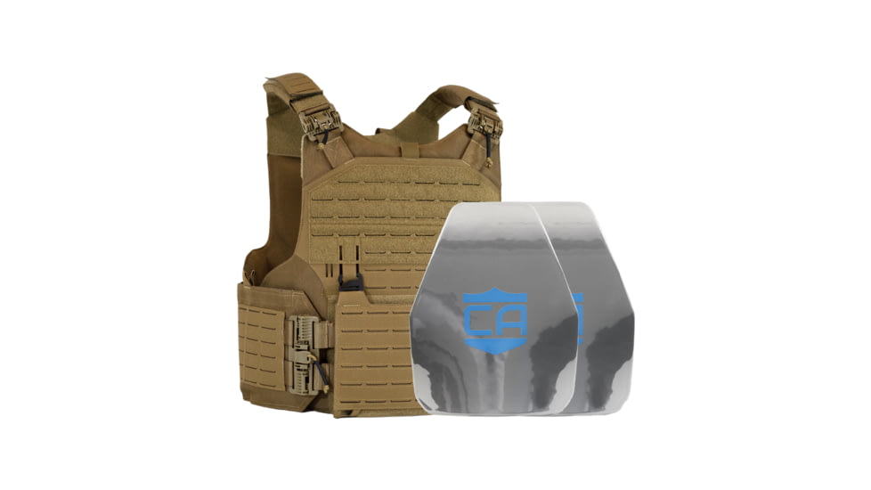 Caliber Armor AR550 w/ M.O.D. NIJ III+ PolyShield Complete Plate Carrier Package - Set of 2