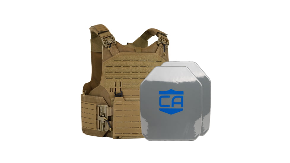 Caliber Armor AR550 w/ M.O.D. NIJ III+ PolyShield Complete Plate Carrier Package - Set of 2
