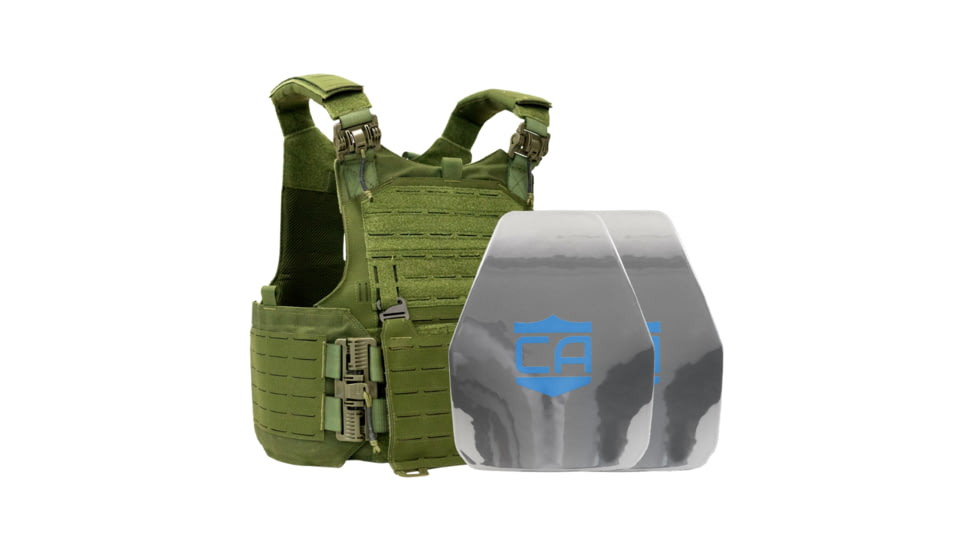 Caliber Armor AR550 w/ M.O.D. NIJ III+ PolyShield Complete Plate Carrier Package - Set of 2
