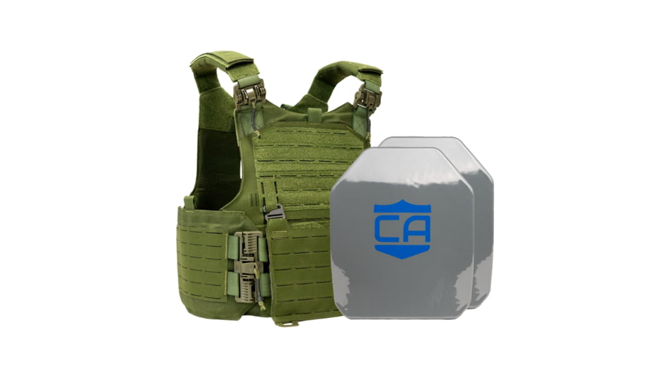 Caliber Armor AR550 w/ M.O.D. NIJ III+ PolyShield Complete Plate Carrier Package - Set of 2