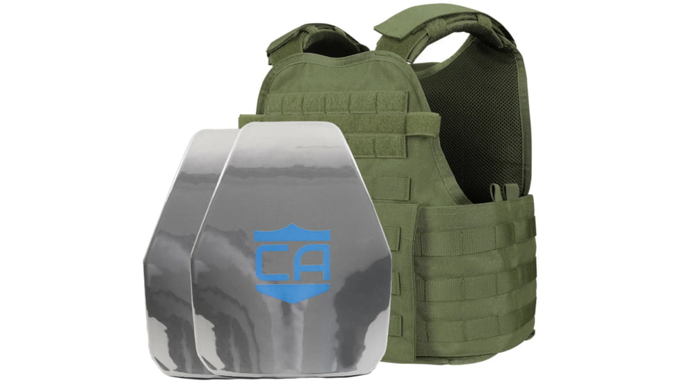 Caliber Armor AR550 Level III+ Body Armor w/PolyShield and Condor MOPC Complete Plate Carrier Package