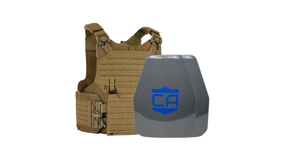 Caliber Armor UHMWPE Maritime NIJ III w/ M.O.D. Complete Plate Carrier Package - Set of 2