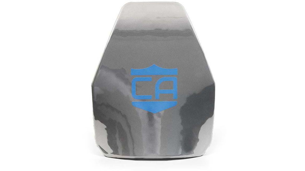 Caliber Armor AR550 III+ Multi-Curve Steel Body Armor w/ PolyShield Spall Coat, Caliber Gray, 8'' X 10'', 19-AR550-0810-SPC