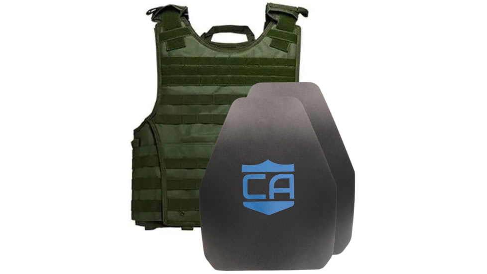 Caliber Armor AR550 III+ VISM Expert 8x10 Body Armor Package, Ranger Green, 8 x 10, 19-VISM-0810-RG