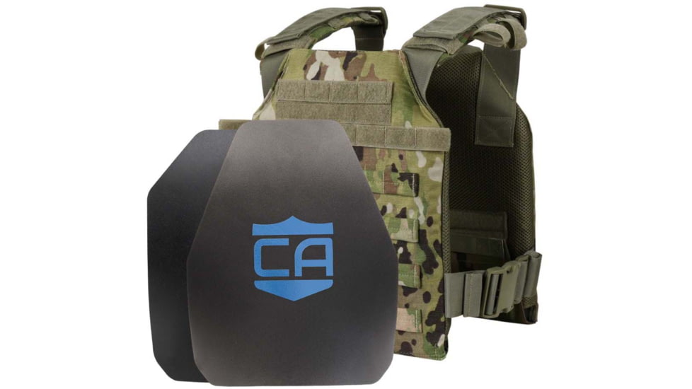 Caliber Armor AR550 Level III+ Active Shooter Response Package, Shoorers, SAPI Cut, Scorpion OCP, Medium/Extra Large, 19-AR550-ASRP-SAPI-SC-OCP