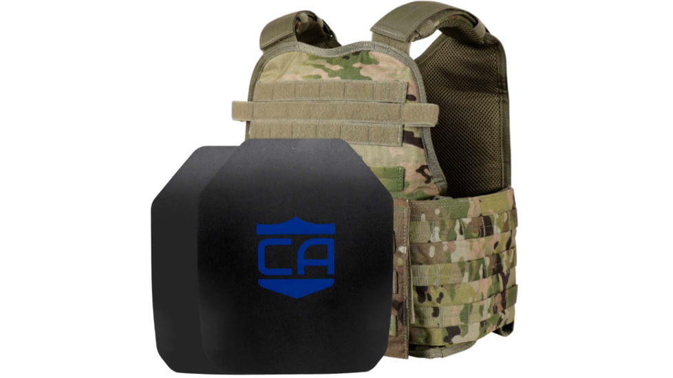 Caliber Armor AR550 Level III+ Body Armor and Condor MOPC Package, SAPI Style, Scorpion OCP, Medium/2XL, 19-AR550-MOPC-SAPI-OCP