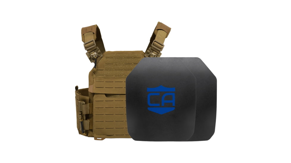 Caliber Armor AR550 NIJ III+ Recon Complete Plate Carrier Package - Set of 2