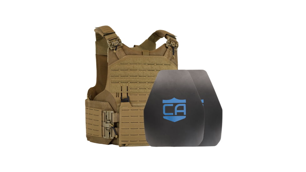 Caliber Armor AR550 w/ M.O.D. NIJ III+ Complete Plate Carrier Package - Set of 2