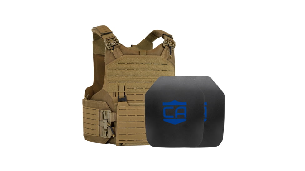 Caliber Armor AR550 w/ M.O.D. NIJ III+ Complete Plate Carrier Package - Set of 2