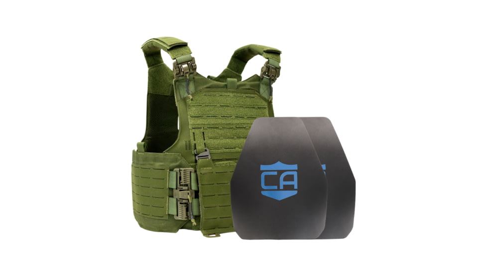 Caliber Armor AR550 w/ M.O.D. NIJ III+ Complete Plate Carrier Package - Set of 2