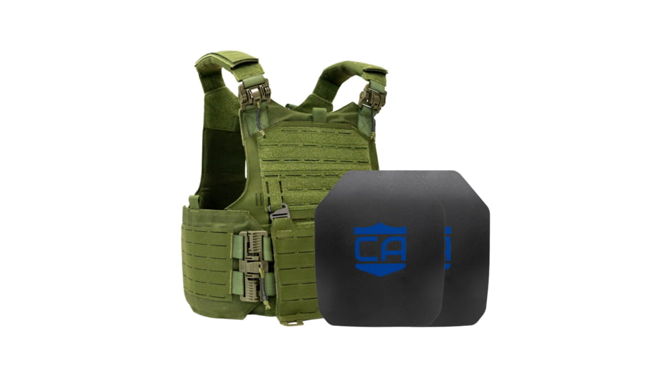 Caliber Armor AR550 w/ M.O.D. NIJ III+ Complete Plate Carrier Package - Set of 2