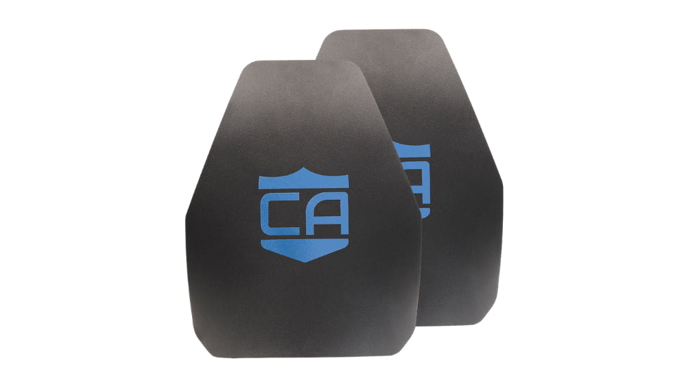 Caliber Armor AR550 Level III+ Armor Plate - Pack of 2, Shooters Cut, Multi-Curved, 8x10 inch, 19-AR550-0810-SET
