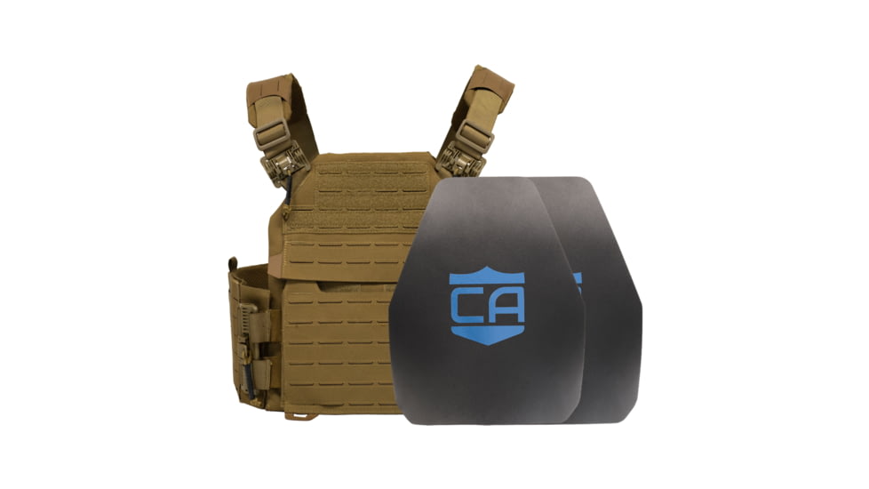 Caliber Armor AR550 NIJ III+ Recon Complete Plate Carrier Package - Set of 2