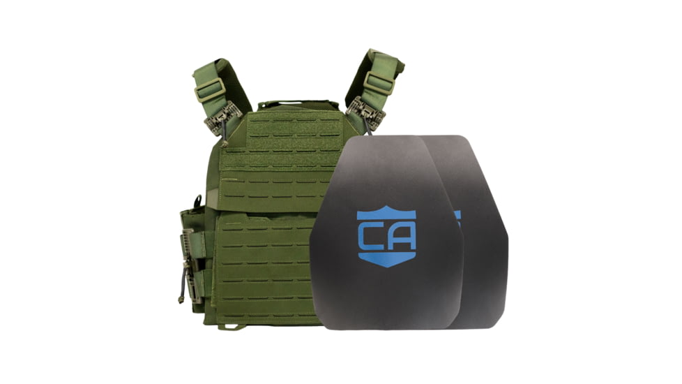 Caliber Armor AR550 NIJ III+ Recon Complete Plate Carrier Package - Set of 2