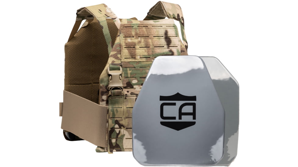 Caliber Armor Caliber AV2 DV8 - RF2 Body Armor Complete Plate Carrier Package, Shooter Cut, MultiCam, 10x12in, 19-AV2-DV8-SH-MC