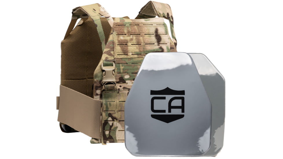 Caliber Armor Caliber AV2 DV8 - RF2 Body Armor Package, Shooters Cut Front and SAPI Back, MultiCam, 10 x 12, 19-MC
