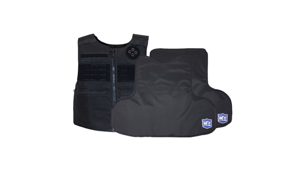 Caliber Armor CaliberX Patrol NIJ IIIA/HG2 Vest Soft Complete Plate Carrier Package, 19-CALX-PV-C2-BK