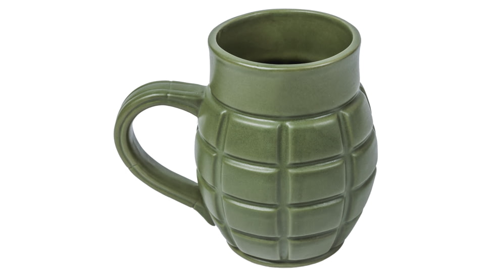 Caliber Gourmet CBGM1043 Caliber Gourmet Grenade Mug Green Ceramic Grenade