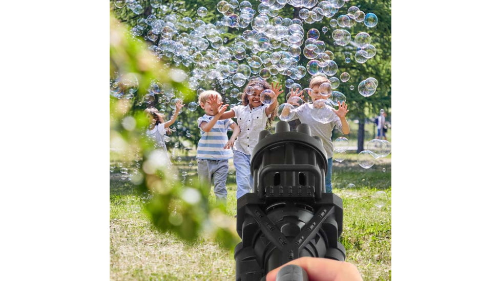 Caliber Gourmet Gatling Gun Bubble Maker, Black, CBG-BGUN
