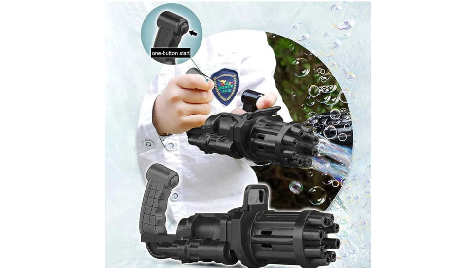 Caliber Gourmet Gatling Gun Bubble Maker, Black, CBG-BGUN
