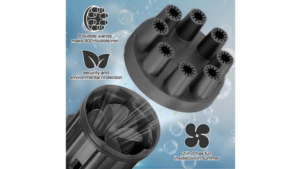 Caliber Gourmet Gatling Gun Bubble Maker, Black, CBG-BGUN