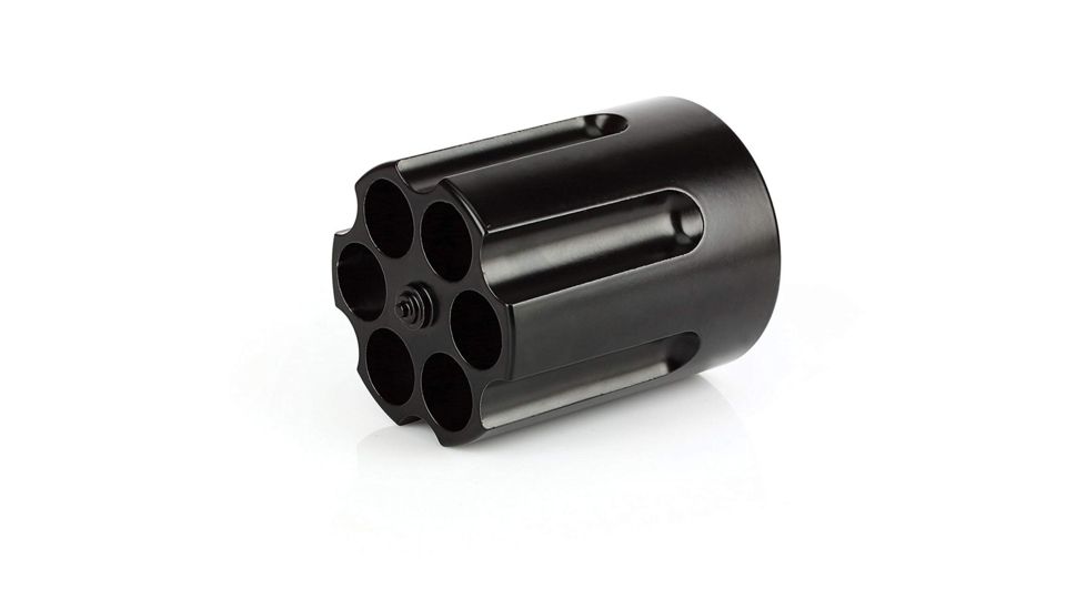 Caliber Gourmet Revolver Cylinder Pen Holder, Black, 2.75 x 2.75 x 3.50 in CBG-1007-BK