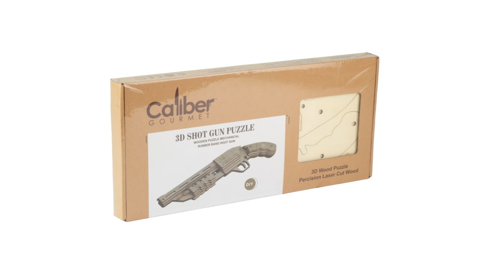 Caliber Gourmet Wood Shotgun Puzzle, Brown, CBG-PZ-05SG