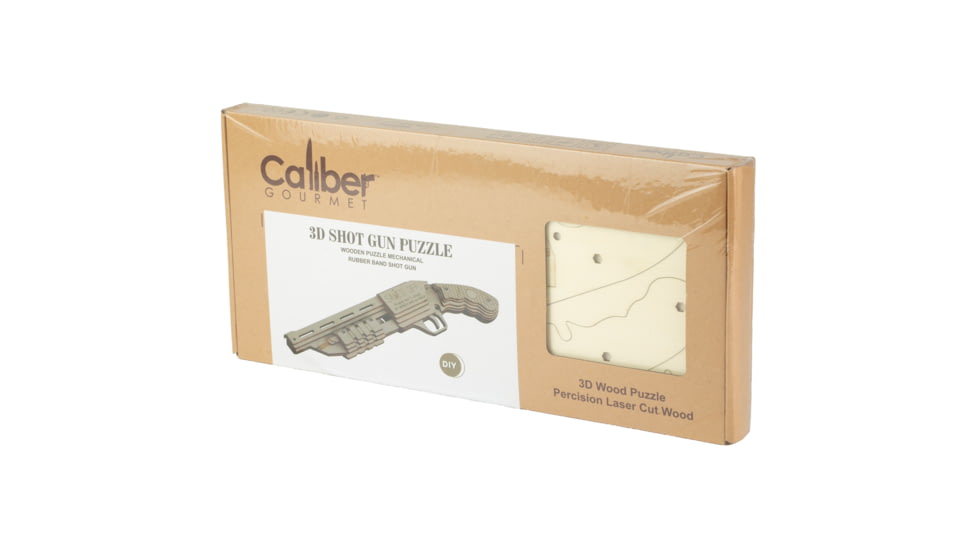 Caliber Gourmet Wood Shotgun Puzzle, Brown, CBG-PZ-05SG