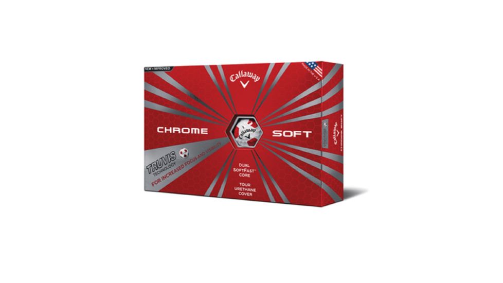 Callaway Chrome Soft Truvis Golf Balls, Red/White 6010232