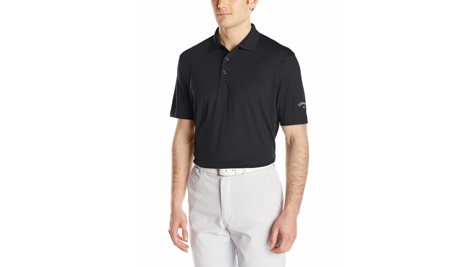 Callaway Opti-Dri Solid Short Sleve Polo - Mens, Black, Extra Large, GD835 - 6009971