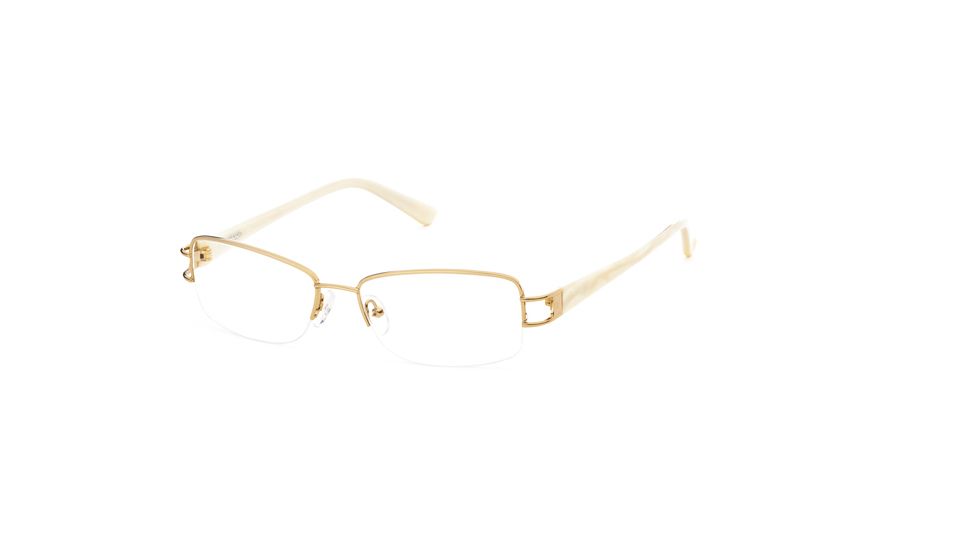 Calligraphy Collections F-373 SESC F37300 Eyeglass Frames - Col2 - Shiny Gold/pearl SESC F373005335 WH