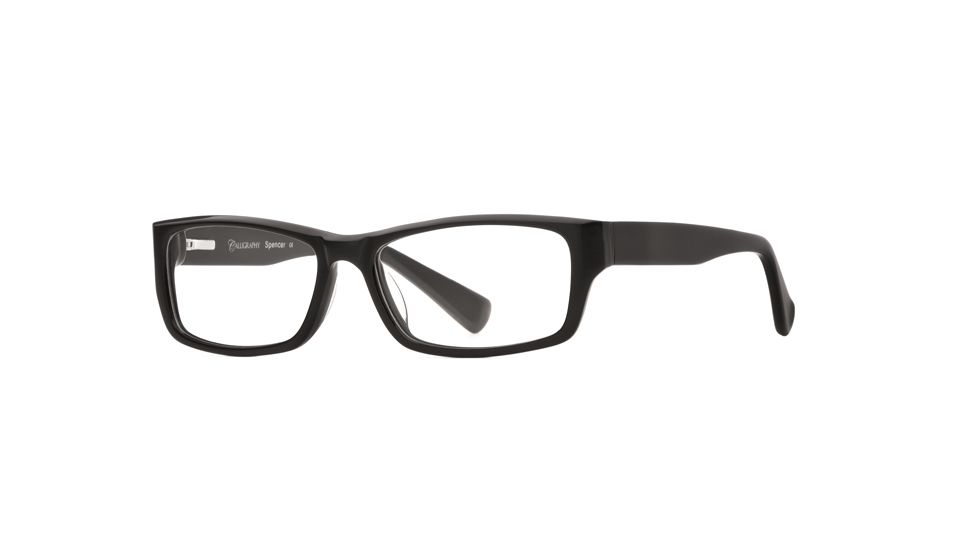 Calligraphy Collections Spencer SESC SPEN00 Eyeglass Frames - Black SESC SPEN005340 BK