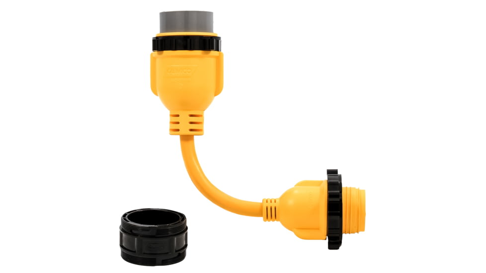Camco 50AM/30AF Power Grip Marine 12in Locking Adapter - M-Lock/F-Locking Adapter