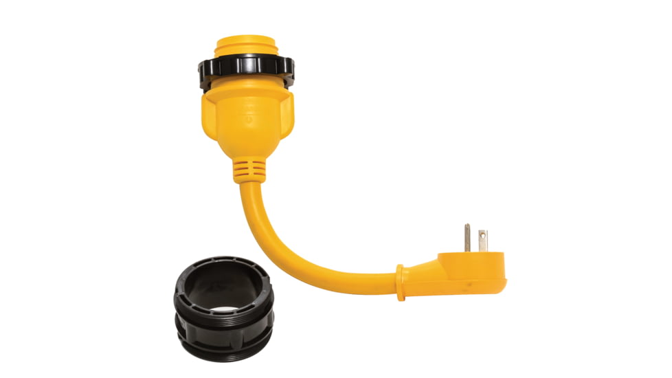 Camco PowerGrip Locking Adapter - 15A/125V Male to 30A/125V Female Locking