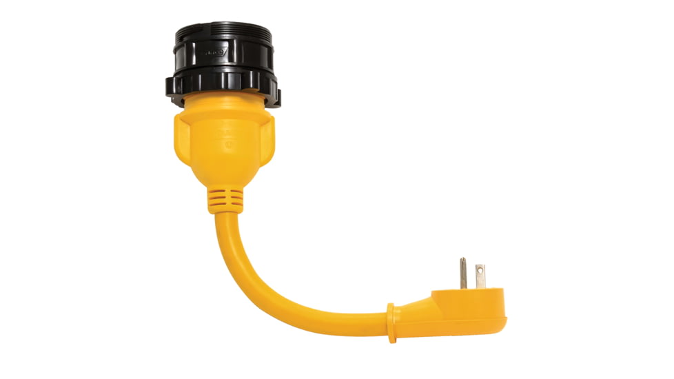 Camco PowerGrip Locking Adapter - 15A/125V Male to 30A/125V Female Locking