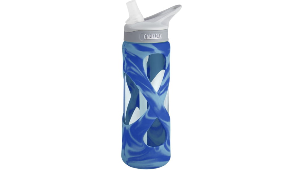 CamelBak Eddy Glass 0.7L Water Bottle-Blue/Aqua Swirl-24 oz