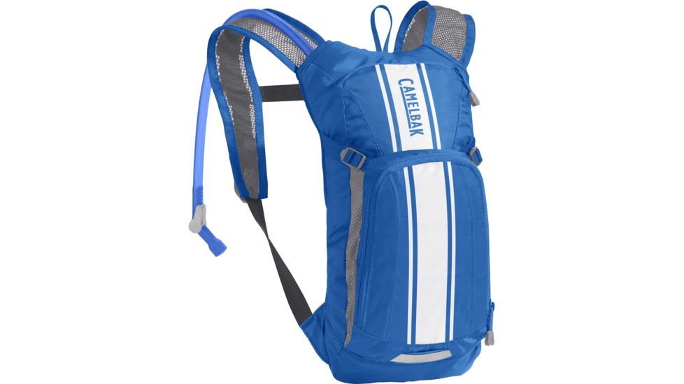 CamelBak Mini M.U.L.E. Hydration Pack, 50 oz, lapis blue/white stripe, 50oz, 1155405000