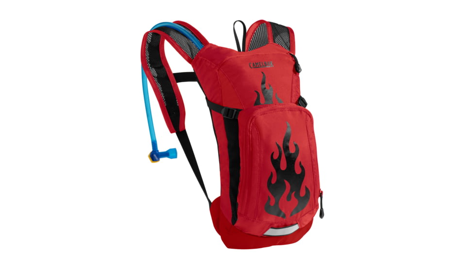 CamelBak Mini-M.U.L.E. Kids Hydration Pack-Barbados Cherry/Flames