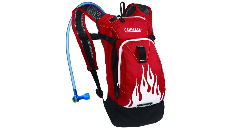 CamelBak Mini-M.U.L.E. Kids Hydration Pack-Chili Pepper Flames