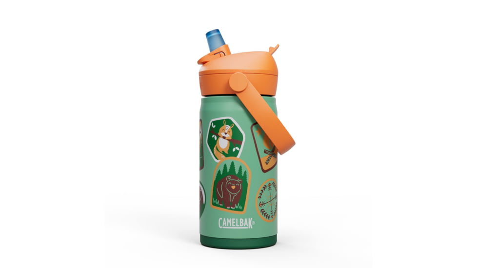 CamelBak Thrive Flip Straw Kids VSS, Camp Badges, .35L / 12 oz, 2861303035