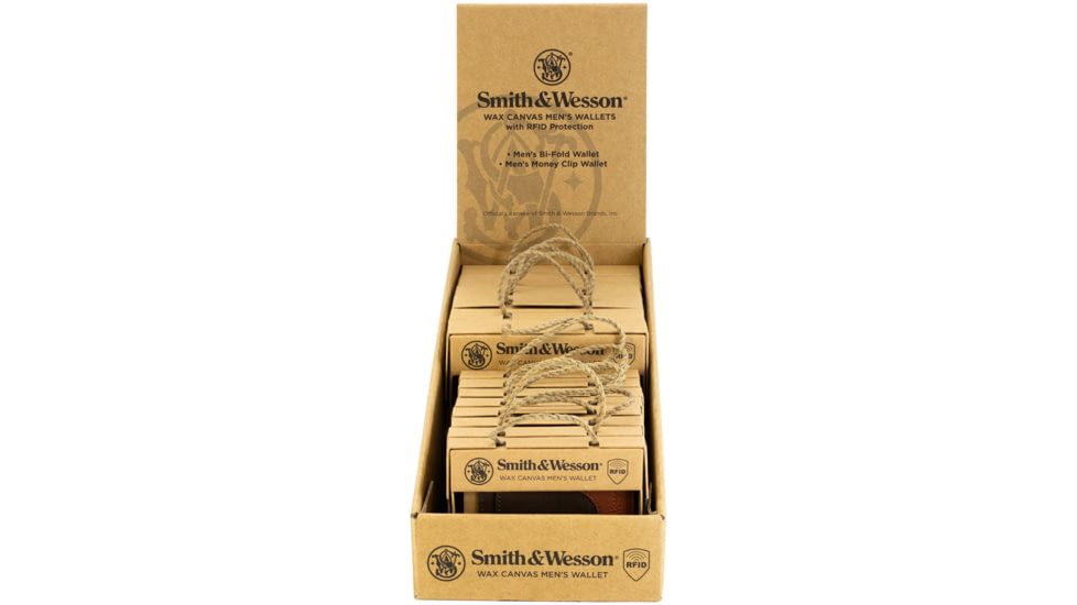 Cameleon S&amp;W POP Wallets Display 12pcs Waxed A5A7875C