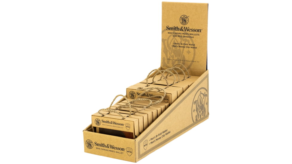 Cameleon S&amp;W POP Wallets Display 12pcs Waxed A5A7875C