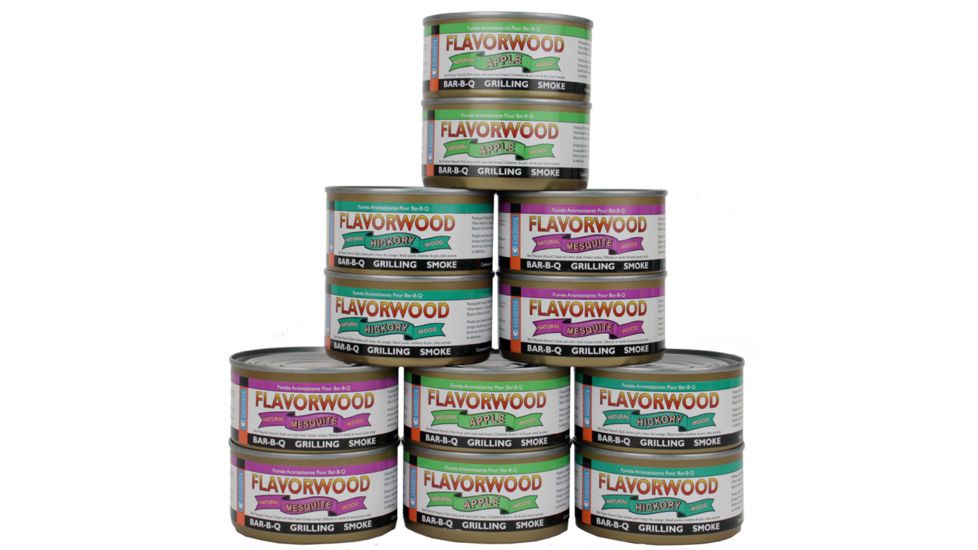 Camerons Products Flavorwood Grilling Chips in Smoke Can, 12 Assorted, 4 Each, Apple, Hickory-Mesquite 111970