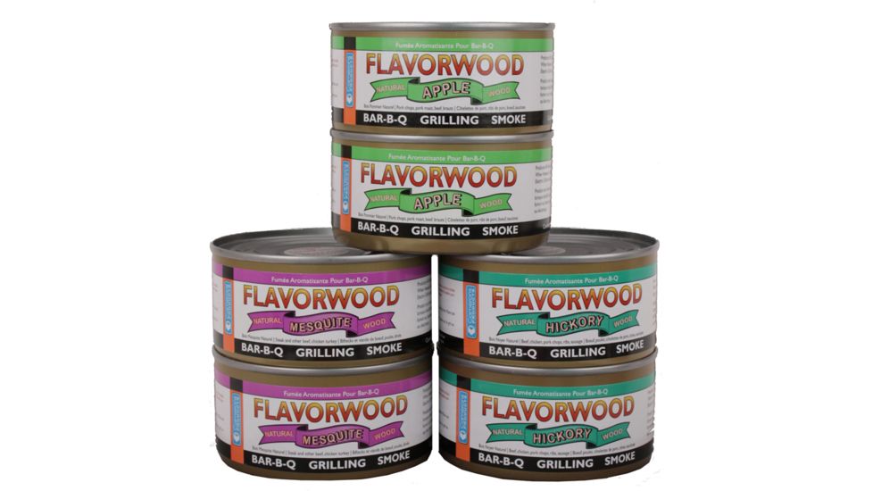 Camerons Products Flavorwood Grilling Chips in Smoke Can, 6 Assorted, 2 EachApple, Hickory, Mesquite 111974