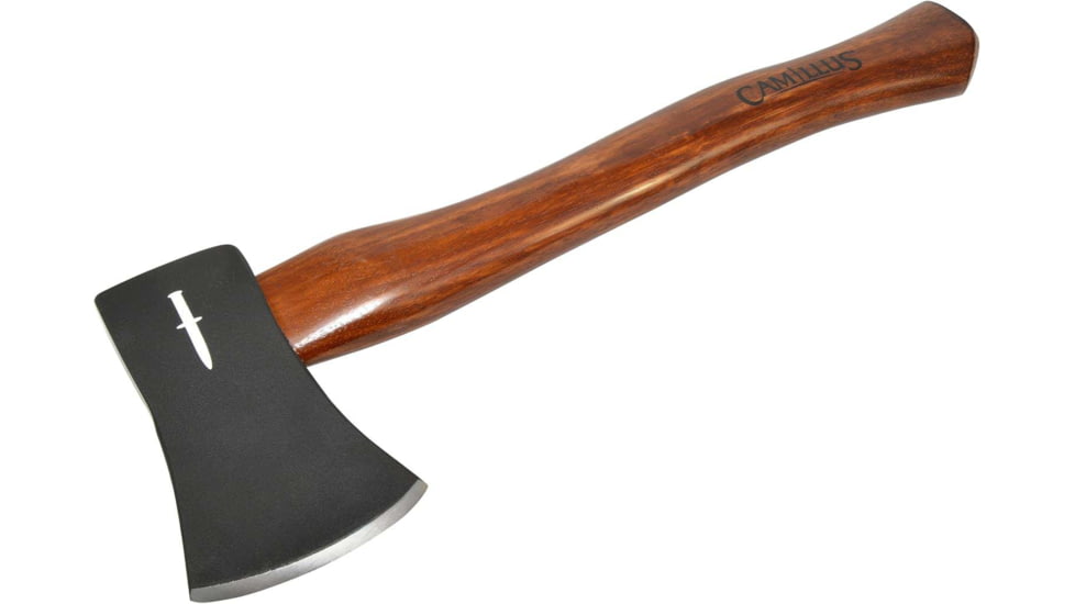 CrossFire American Hickory Hatchet Axe, 14 in Blade, Carbon Steel, Plain, 19345
