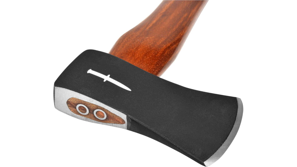 CrossFire American Hickory Hatchet Axe, 14 in Blade, Carbon Steel, Plain, 19345