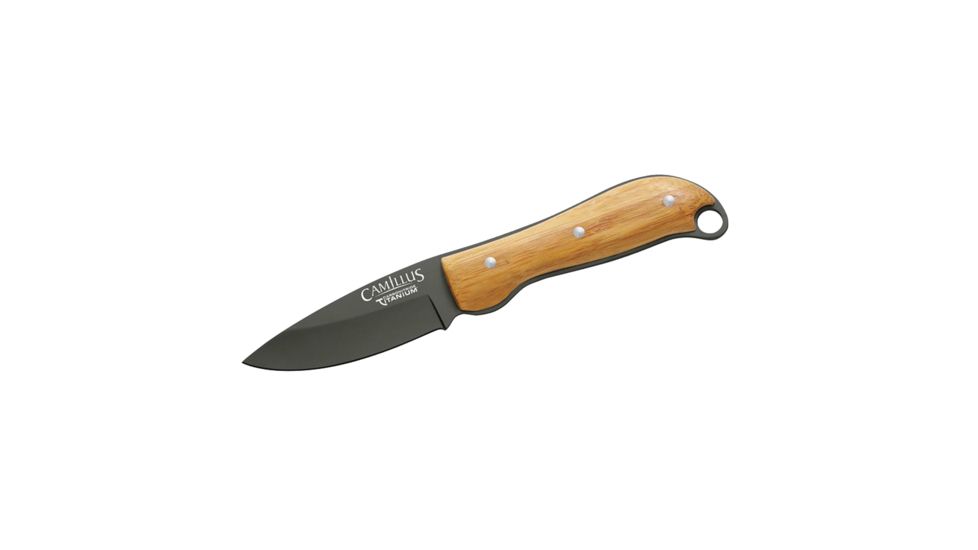 Camillus Knives 3.5in. Blade Carbonitride Titanium Knife, Sheath and Survival Whistle Included 196178