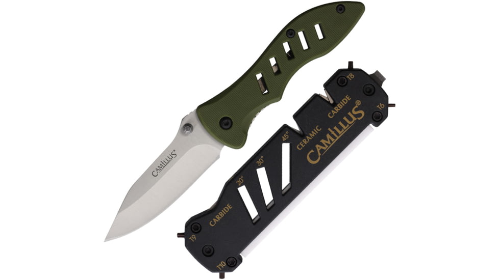 Camillus Knives Field Linerlock/SharpenerCombo, CM19386